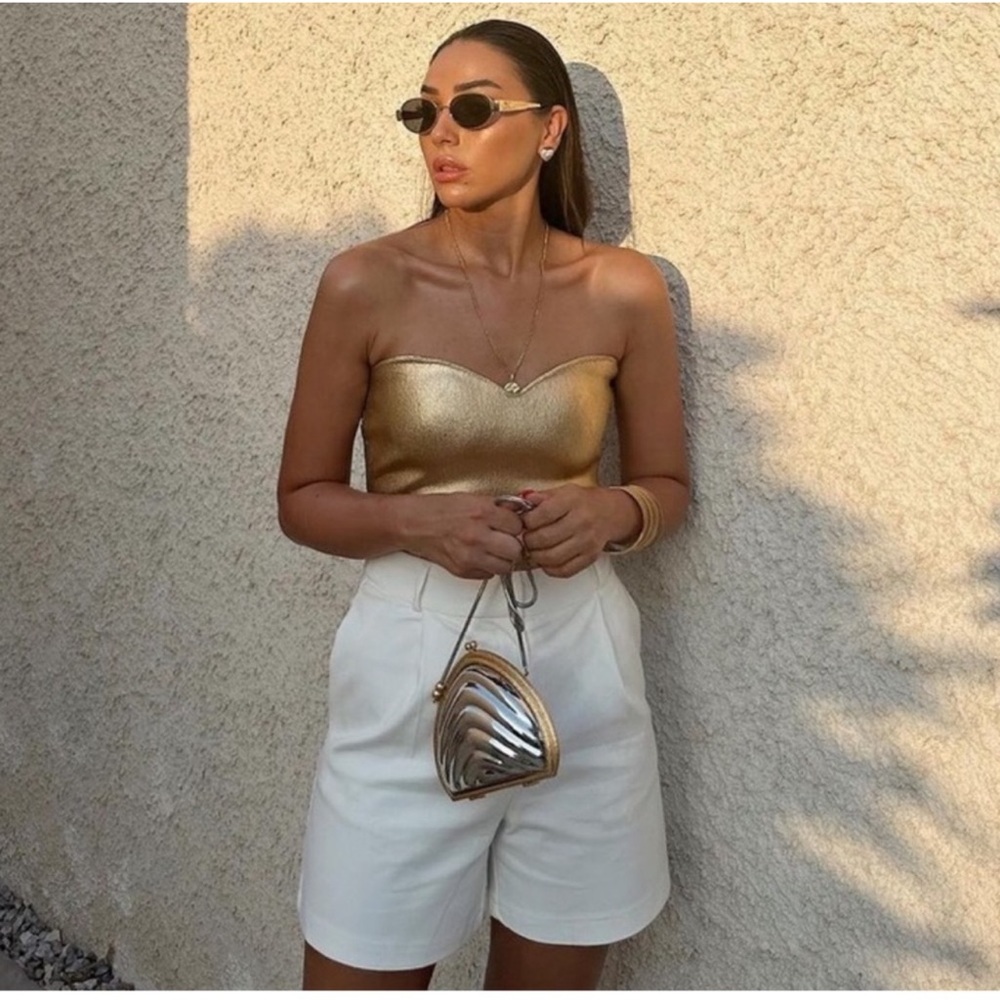 ZARA KNIT BUSTIER TOP